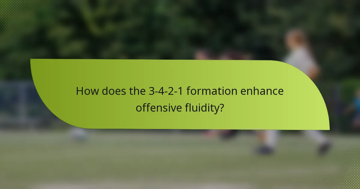 How does the 3-4-2-1 formation enhance offensive fluidity?